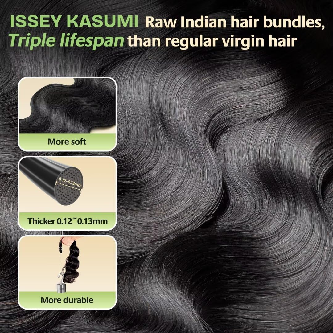 Body Wave Bundles Human Hair,100% Unprocessed Indian Raw Hair Single Bundle(6 Inch),Triple The Lifespan Over Regular Virgin Hair,No Tangle,No Shedding,Keep Soft and Silky After Multiple Washes
