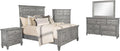 Coaster Home Furnishings Avenue Farmhouse 5-Piece Bedroom Set Queen Size Panel Bed Frame 68-inch Headboard Weathered Grey 224031Q-S5