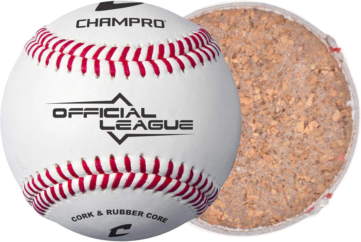 Champro CBB-90 Durahide Cover Baseballs in a Black Champro Bucket – 30 Balls and one Rods Can Sleeve Included