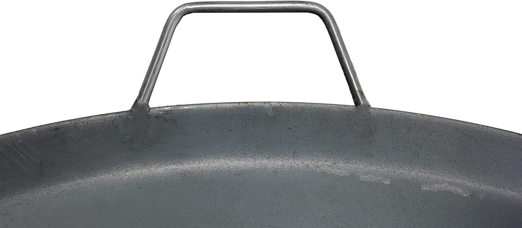 Fiesta Brands Extra Large Comal Para Tortillas Grandes Redondo for Tortillas y Quesadilla Carbon Steel Heavy Duty Metal Handle (25 In)