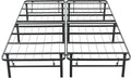 Hercules Folding Metal Bed Frame, 14' Platform Mattress Foundation, No Box Spring Needed, Queen