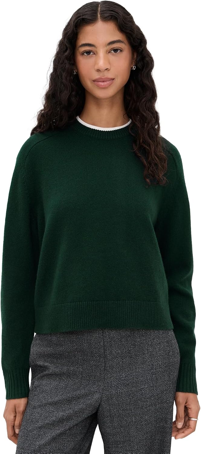 Theory Women's Cropped Crewneck Cashmere Sweater
