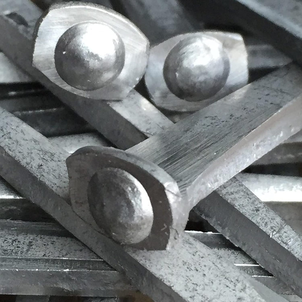2.5'- COMMON ROSE HEAD Nails - Metallic Color - Antique rustic restoration accent nails for hanging, furniture, cabins, shutters, flooring – Decorative clavos nails – Distinct SQUARE HEAD Nail 2.5 in