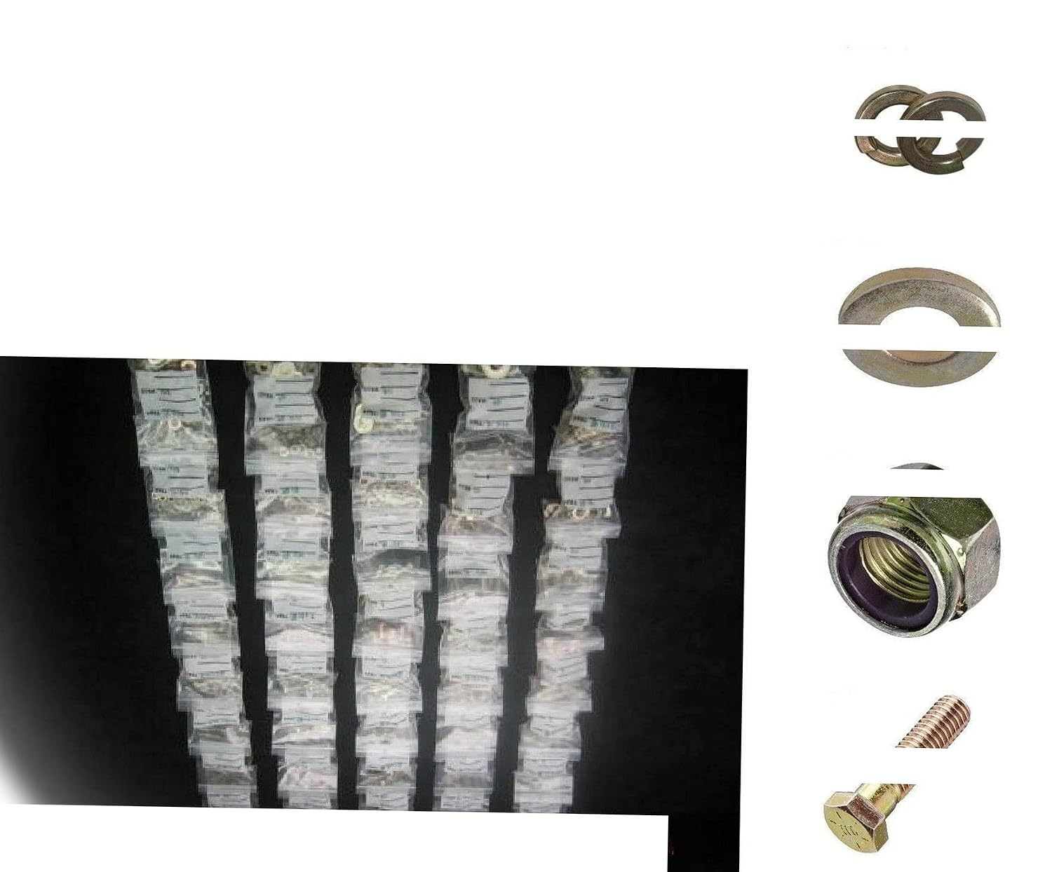 Grade 8 Hex Bolts/Screws, Lock Nuts & Washers Assortment -Kit 668 Pieces Multi-Purpose Comprehensive Hardware Fastener Assortment Kit Cit01330Riv