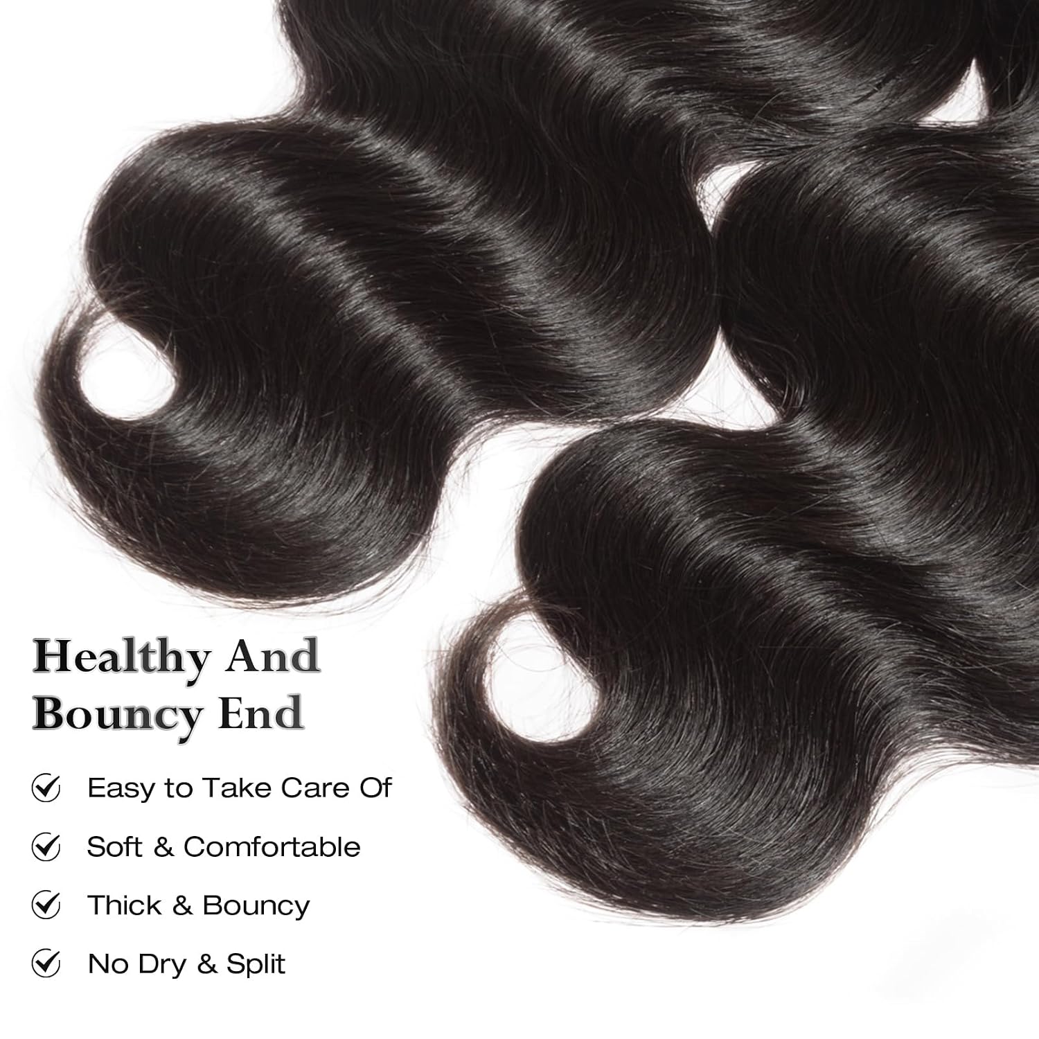 ASHINE Human Hair Bundles Body Wave, Unprocessed Cambodian Raw Hair Bundles for Women Natural Black 18 20 22 Inch, Keep Soft and Silky After Multiple Washes