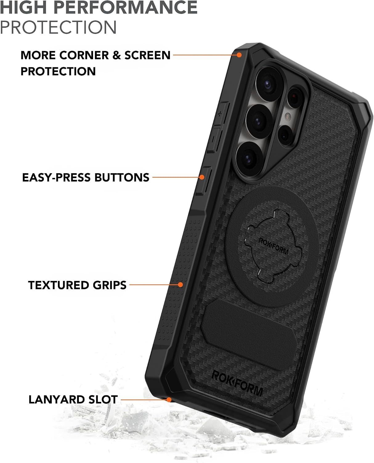 Rokform Galaxy S25 Ultra Rugged Magnetic Case (Pack of 2)