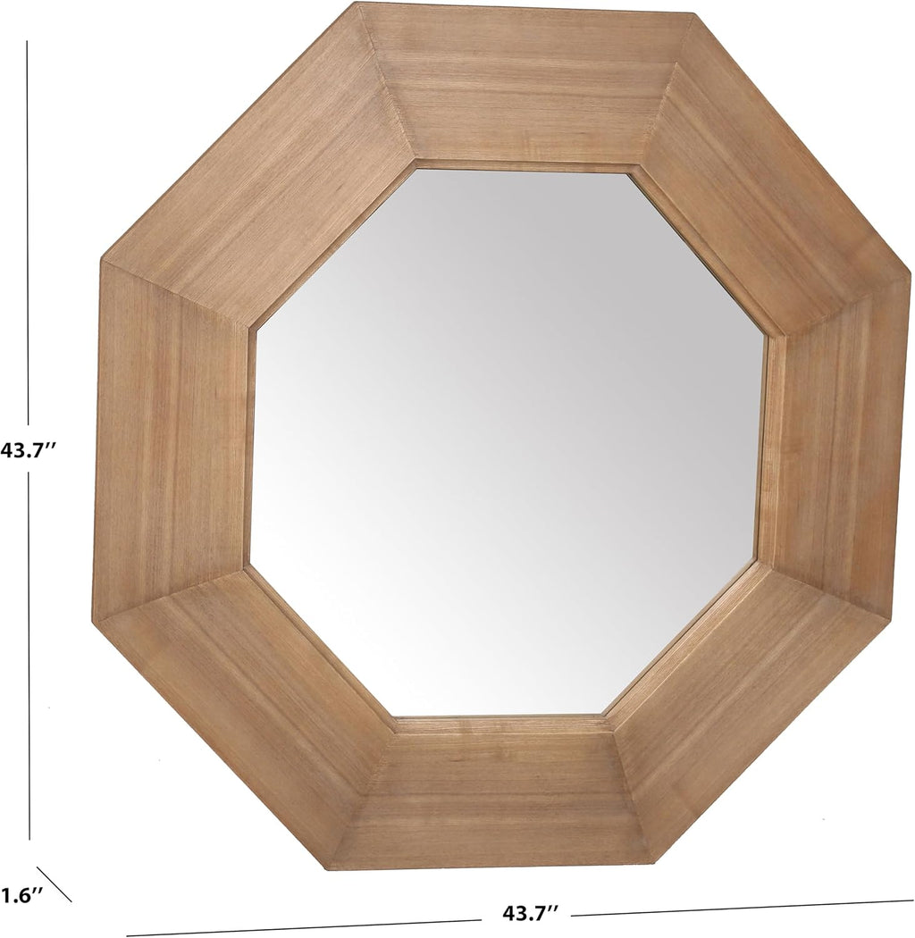 SAFAVIEH Couture Collection - Lacarlo Walnut Wood Octagon Mirror