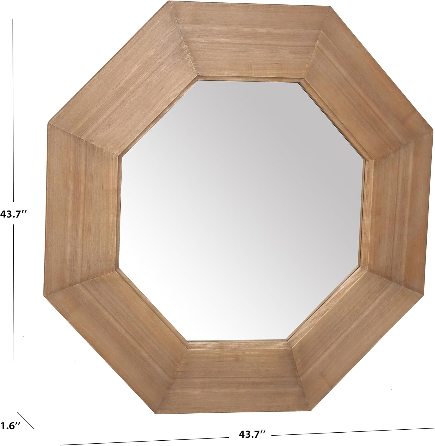 SAFAVIEH Couture Collection - Lacarlo Walnut Wood Octagon Mirror