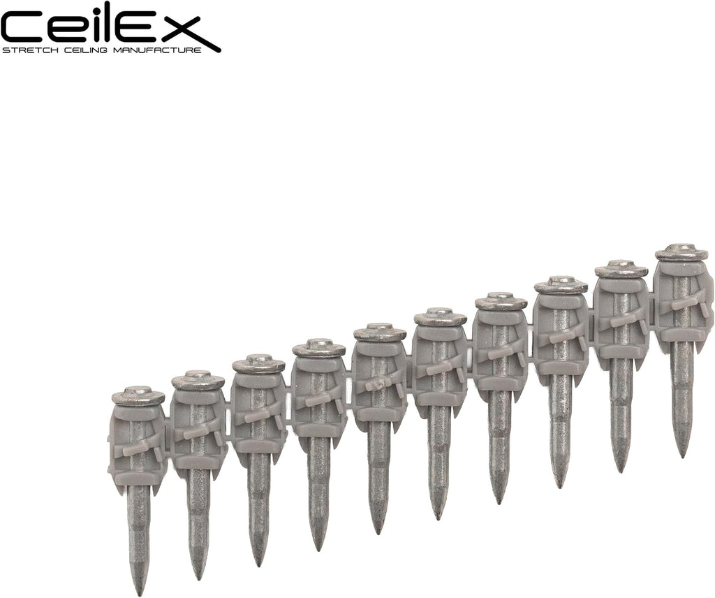 1000x Collated Concrete Nails 5/8''-16mm,3/4''-19mm,7/8''-22mm,1''-25mm,1 1/16''-27mm,1 1/4''-32mm,500x 1 1/2''-38mm,or 200x Plastic Cable Trunking Fastener -for Hilti only B4 MX,BX4 (1 1/16'' (27mm))