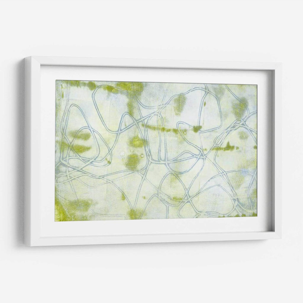 Canvas Lab | String Theory II by Jennifer Goldberger | 29 x 19 in | Fine Art Framed Print, Frame Color: White, With Mat | Abstract | Wall Decor for Bedroom, Living Room or Office