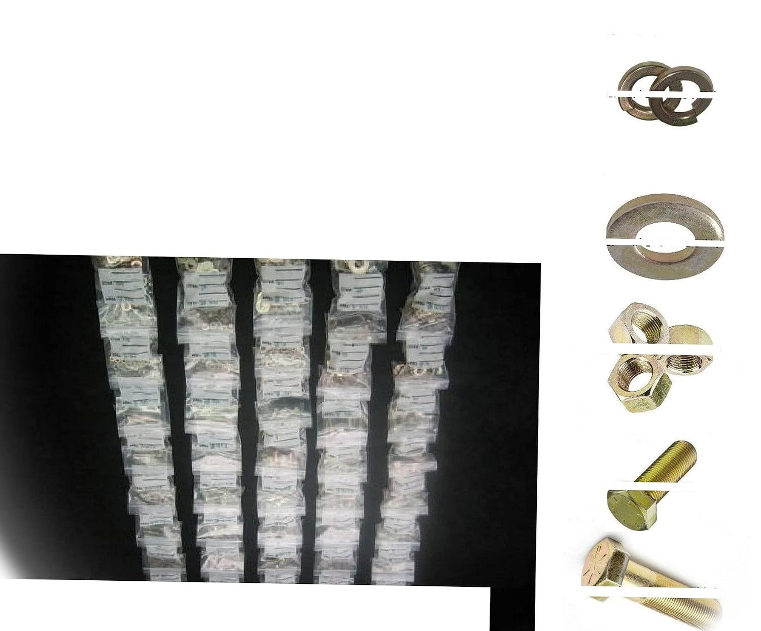FINE Thread Grade 8 Bolts, NUT & Washer Assortment 1455pcs 1/4-28 Thru 1/2-20 Multi-Purpose Comprehensive Hardware Fastener Assortment Kit Cit00662Riv