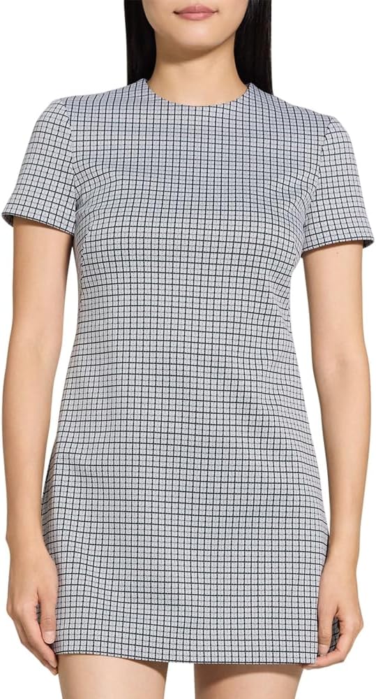 Theory Women's Grid A-line Mini Dress