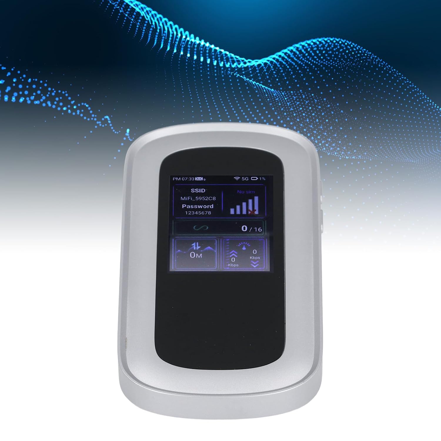 5G Mobile Hotspot, High Speed Portable WiFi Router with Dual Band Connectivity for Travel and Gaming, Silver ABS 135x70x13mm