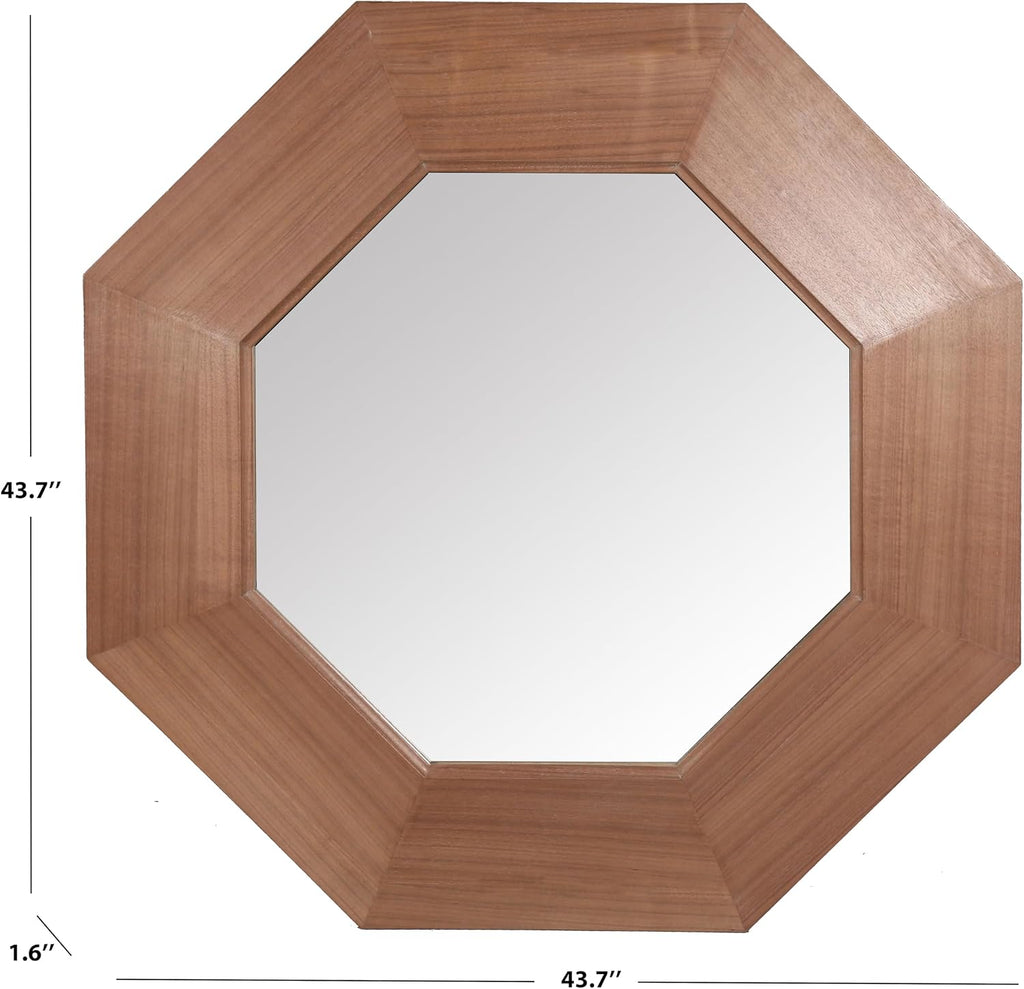 SAFAVIEH Couture Collection - Lacarlo Walnut Wood Octagon Mirror