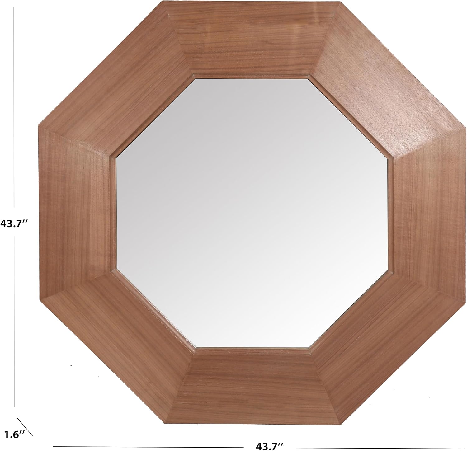 SAFAVIEH Couture Collection - Lacarlo Walnut Wood Octagon Mirror