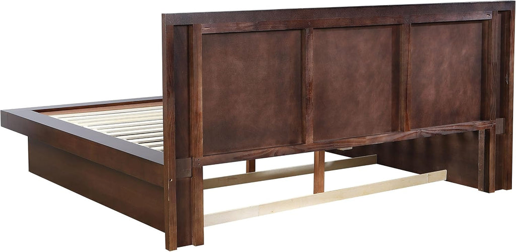 Coaster Home Furnishings Jessica Contemporary 5-Piece Bedroom Set Eastern King Size LED Panel Bed Frame 43-inch Headboard Cappuccino 200711KE-S5P
