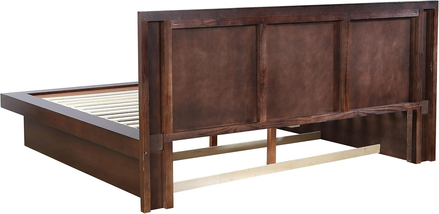 Coaster Home Furnishings Jessica Contemporary 5-Piece Bedroom Set Eastern King Size LED Panel Bed Frame 43-inch Headboard Cappuccino 200711KE-S5P