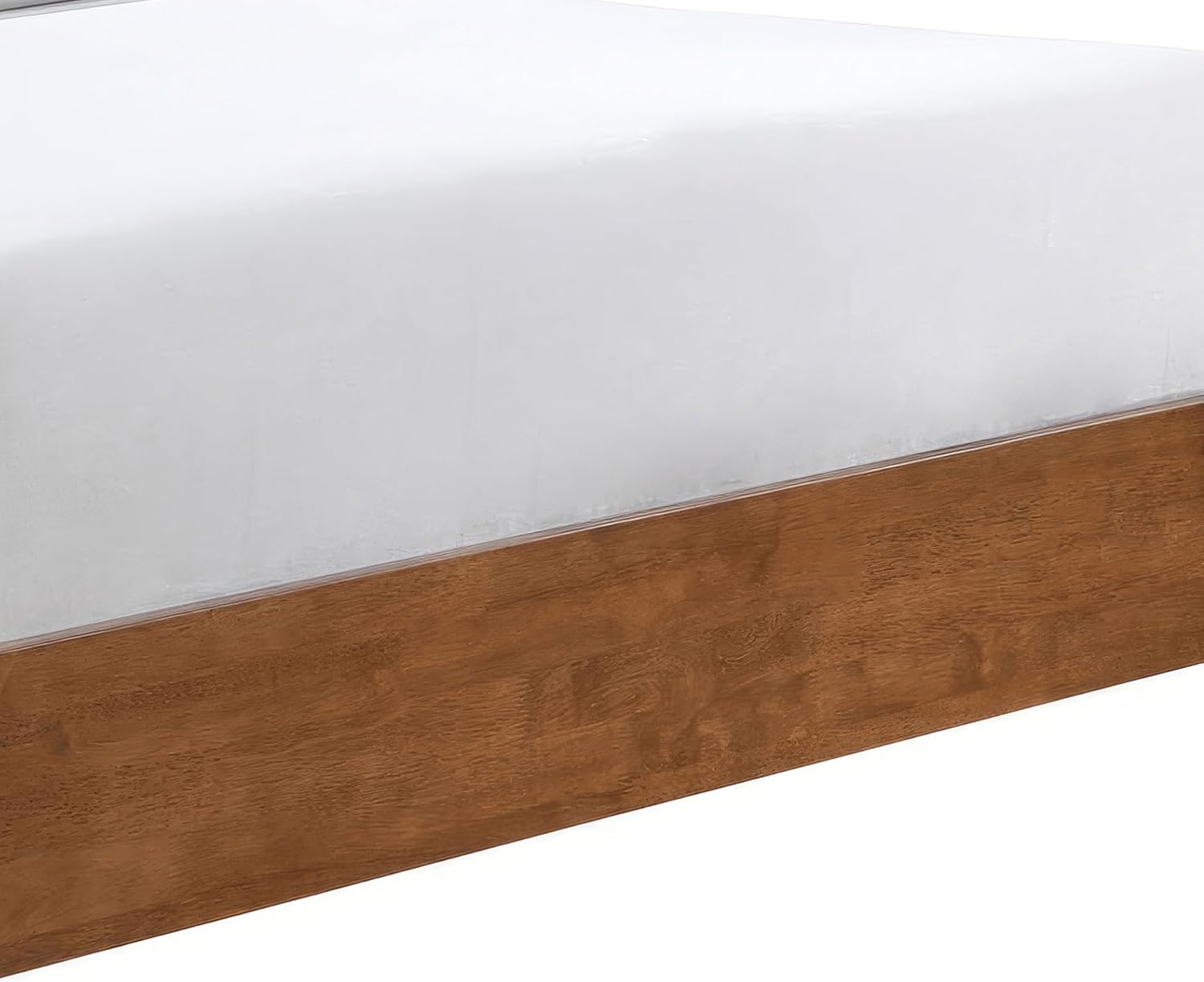 Furniture of America Wyatt Modern Solid Wood Bedroom Collection with Queen Bed Frame and Nightstands Set of 2, No Box Spring Needed, Walnut, Standard Platform, 3-Piece Set