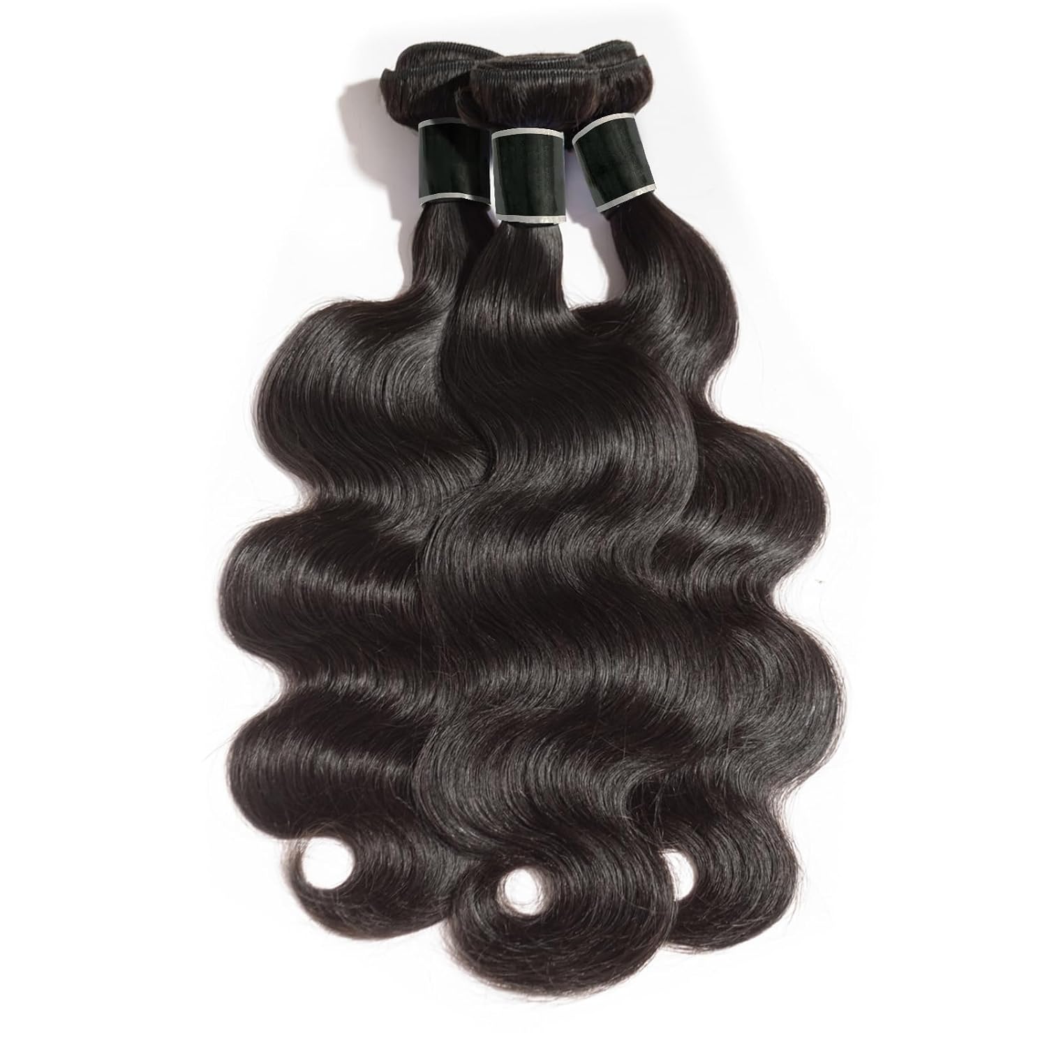ASHINE Human Hair Bundles Body Wave, Unprocessed Cambodian Raw Hair Bundles for Women Natural Black 26 28 30 Inch, Keep Soft and Silky After Multiple Washes