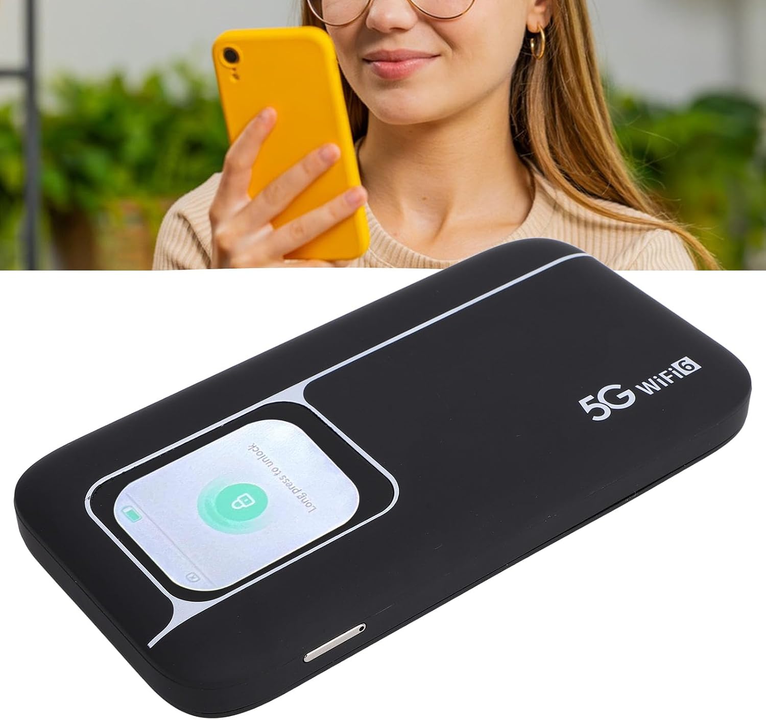 Mobile Hotspot, 5G LTE Router, Internet Dongle, Up to 2.77Gbps Download Speed, 7100mAh, Connects Up to 16 Devices, Compatible with Mobile Phones Laptops Desktops Tablet