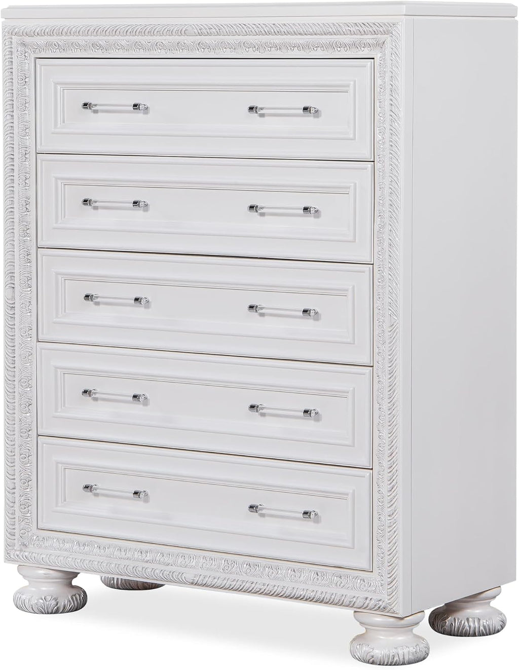First of a Kind Penta Contemporary 5 Piece Queen Bedroom Set with Upholstered Headboard Modern Structured Design Coordinated Furniture Collection