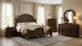First of a Kind Isabella Traditional 5 Piece Queen Bedroom Set with Upholstered Tufted Headboard Elegant European Inspired Design Coordinated Furniture Collection