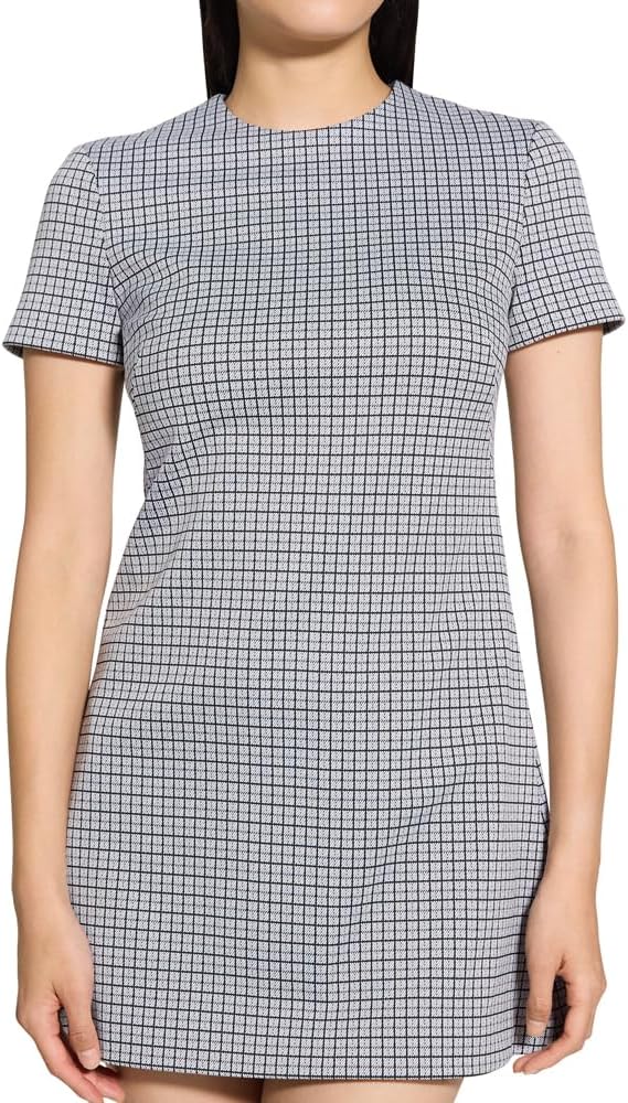 Theory Women's Grid A-line Mini Dress