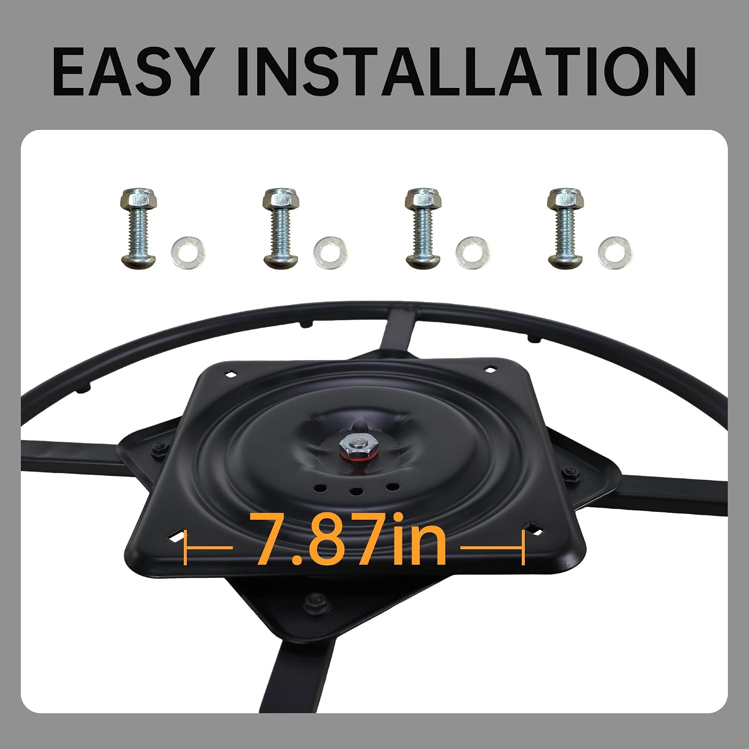 24 inch Swivel Base for Recliner Chair with 27.5 inch Pad, Couch Chair Replacement Parts 360 Degree Ball Bearing Rotating Ring Plate Kit Set of 2