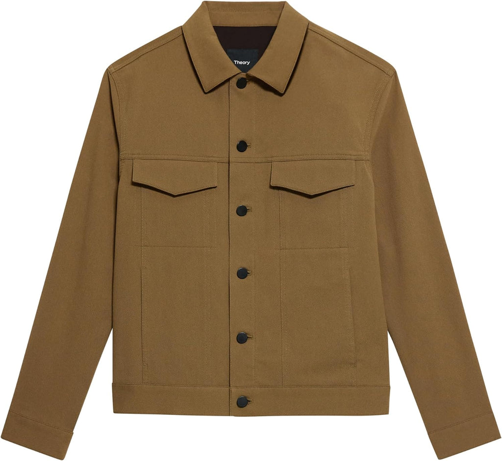 Theory Men's River Jacket in Neoteric Twill, Duffle, M