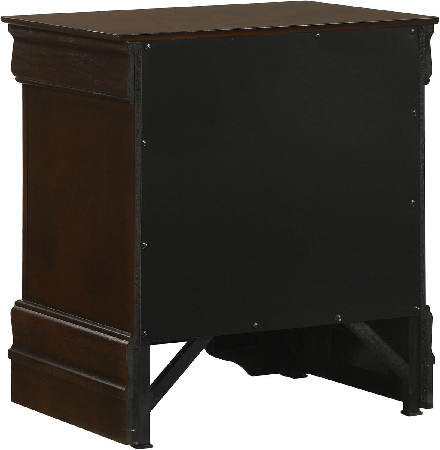 Coaster Home Furnishings Louis Philippe 4-piece Bedroom Set Queen Size Traditional Wooden Sleigh Bed Frame 47-Inch Panel Headboard Nightstand Dresser and Mirror Cappuccino Brown 202411Q-S4