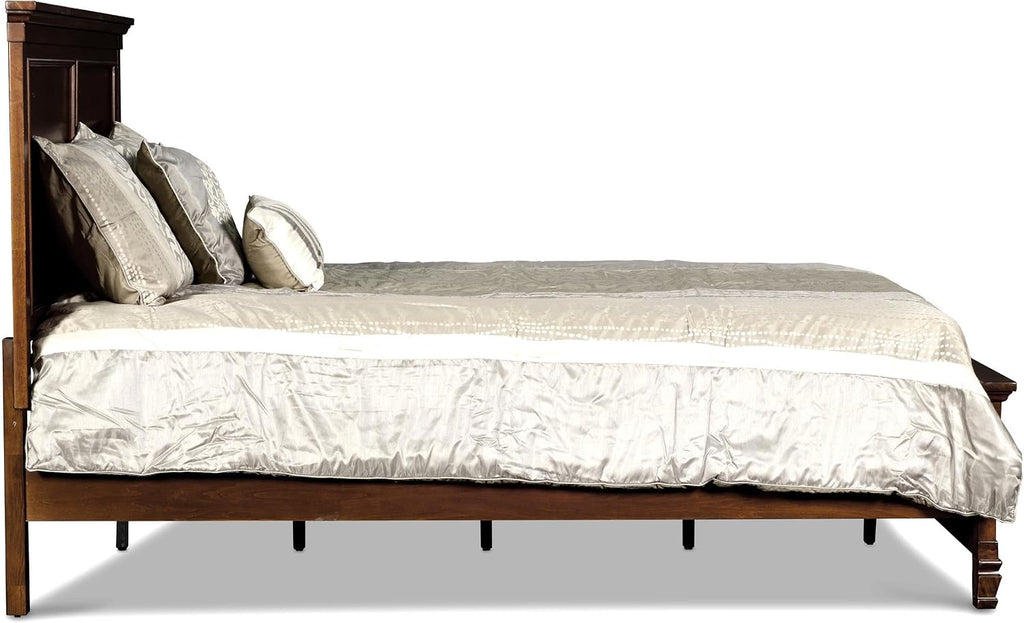 New Classic Furniture Tamarack 5/0 Solid Wood Queen Bed in Burnished Cherry