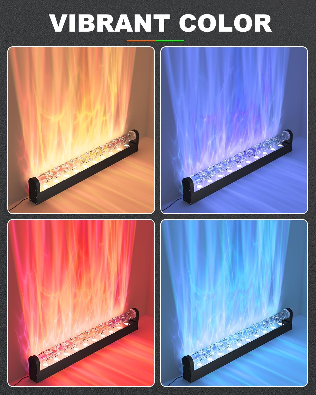 TACAHE RGBW Dynamic Wave Wall Light - Flowing Water, Aurora Visual - Color Changing Wall Washer Lamp with Remote & APP - Ambient Light for Living Room, Gaming Set - 39.3' - 12W - 1 Pack