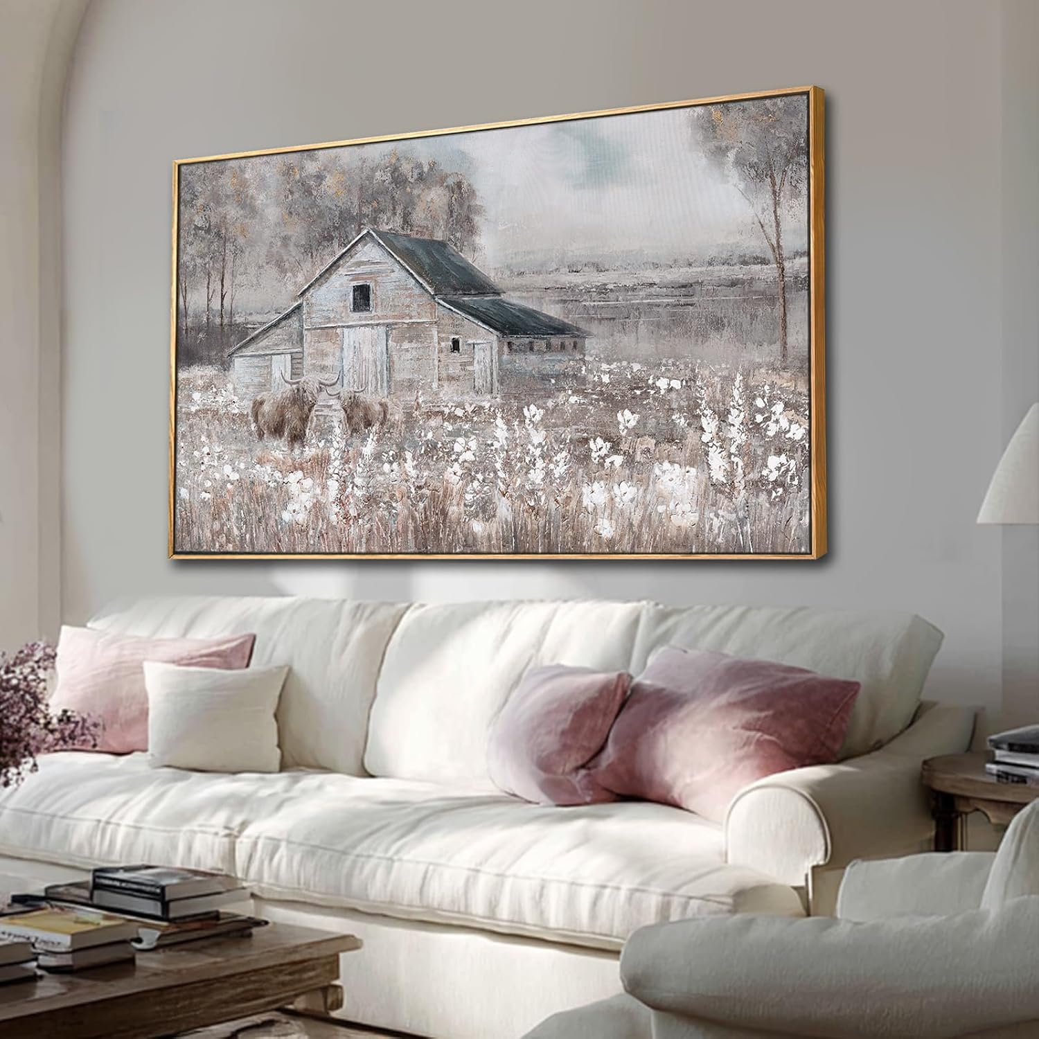 SDYA Nature Wood Wall Decor Tree Wall Art Farmhouse Artwork 32'x48' Large Pictures for Living Room Bedroom Office Decorations