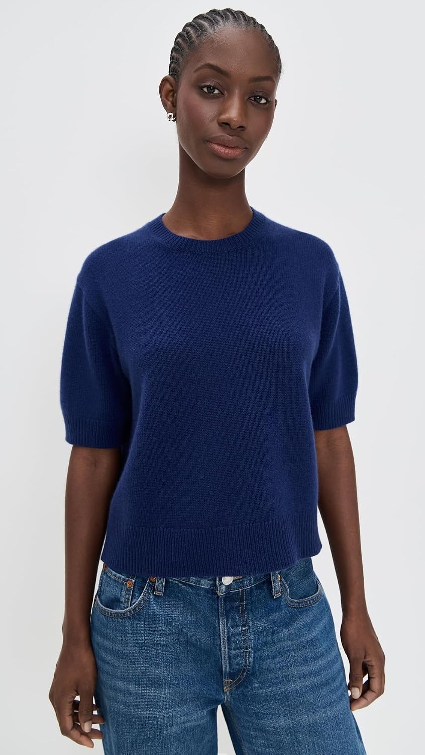 Theory Women's Crop Cashmere Tee