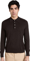 Theory Men's Ls Button Polo.Regal