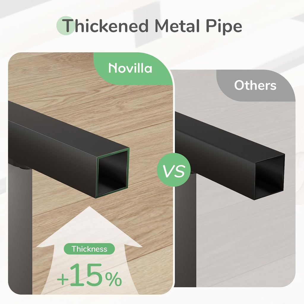 Novilla Ful Size Bed Frame, Metal Platform Bed Frame, Sturdy Metal Bed Frame, Wood Slats Support, No Box Spring Needed, Durable and Safe, Easy Assembly, Black