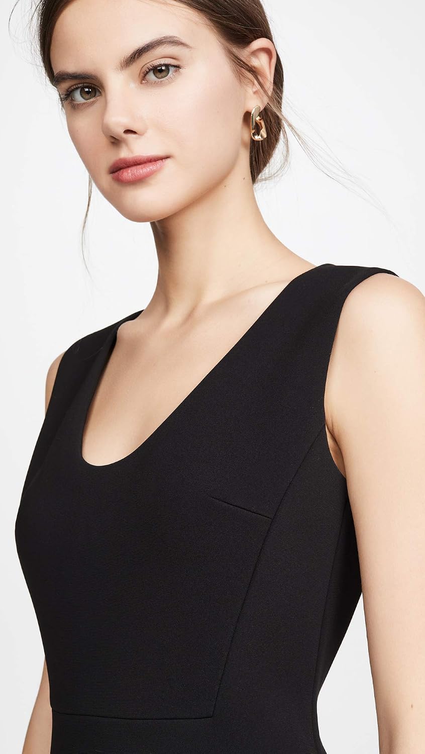 Theory Women's Scoop Flounce Dress, Black, 8