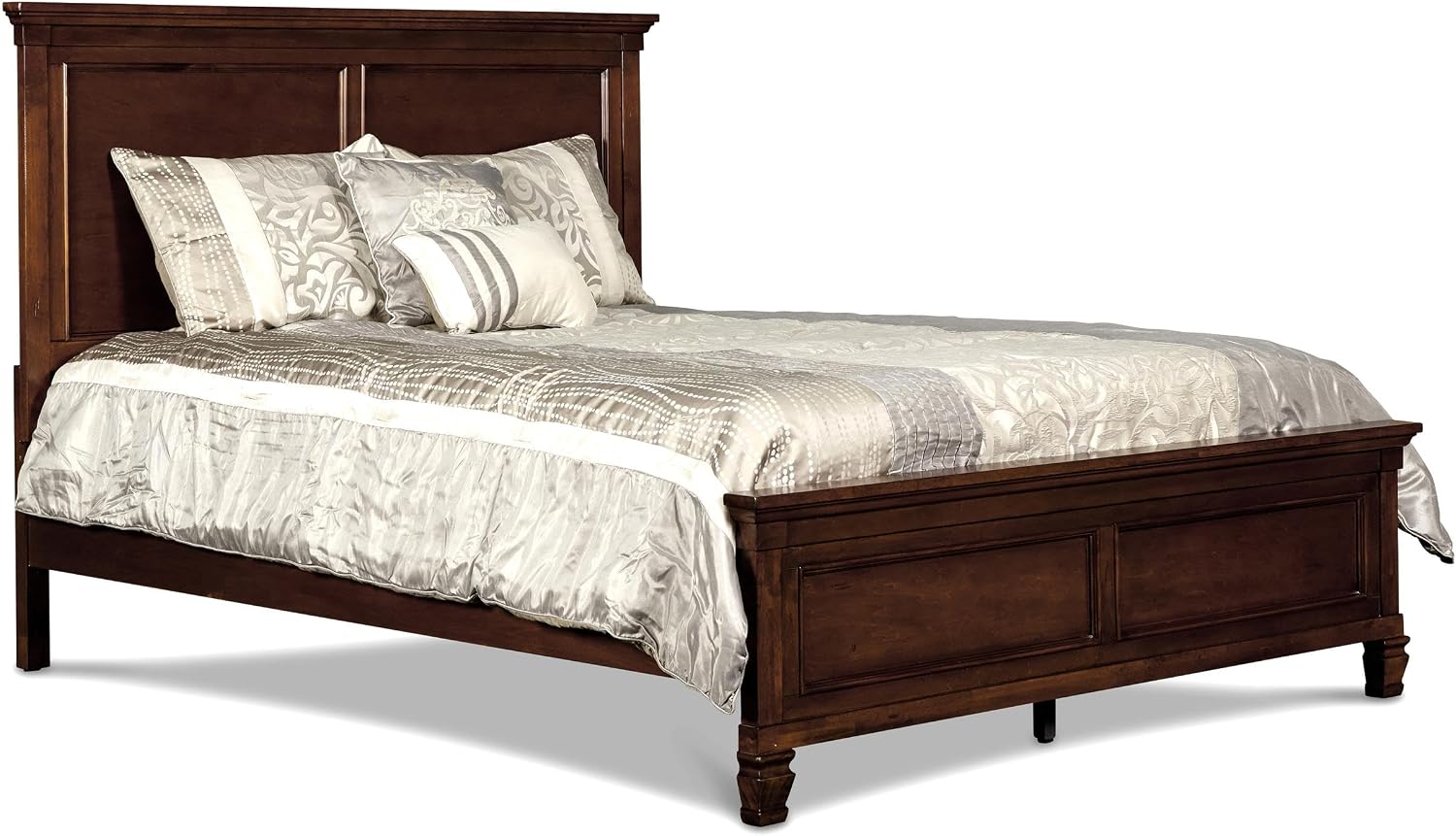 New Classic Furniture Tamarack 5/0 Solid Wood Queen Bed in Burnished Cherry