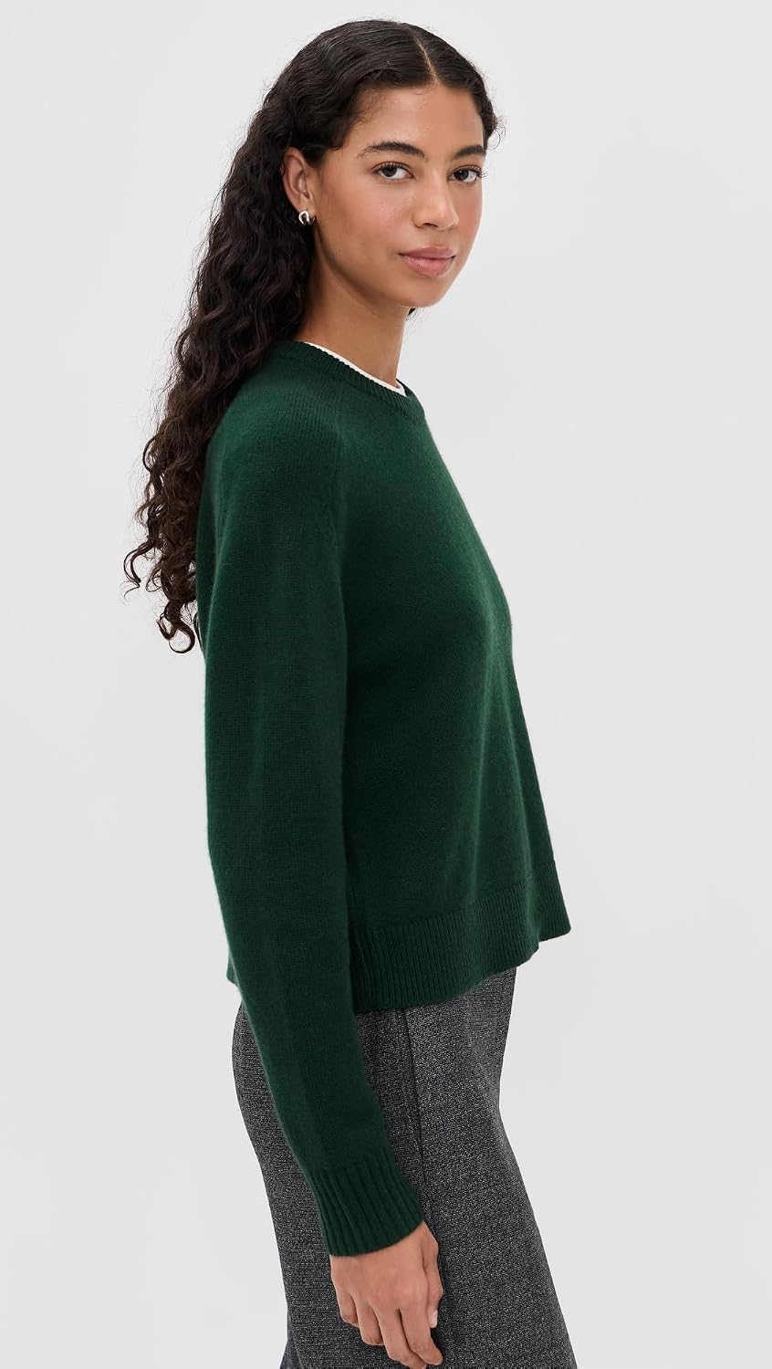 Theory Women's Cropped Crewneck Cashmere Sweater