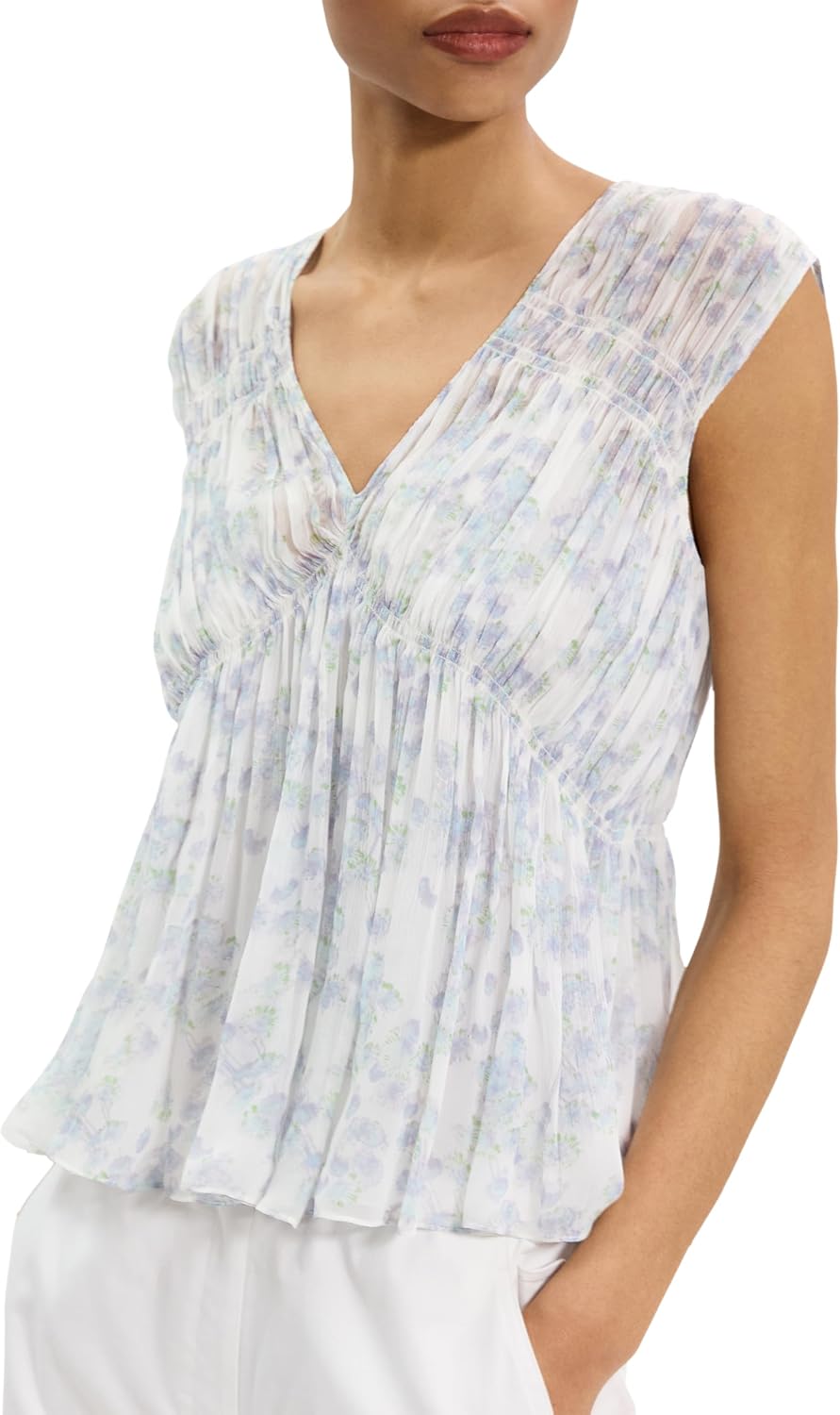 Theory Women's Sl Rchd V Top