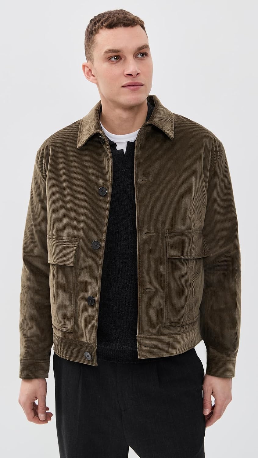 Theory Men's SC Patch Pocket Jacket in Crosby Corduroy