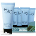 H2O Therapy Hotel Body Wash 0.85 oz Travel Size Bottles | Bulk 300 Pack | White Tea with Aloe & Olive Oil | Paraben Free Guest Amenities Complimentary Toiletries for Vacation Rentals
