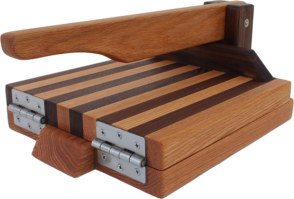 10 Inch Oak & Walnut Tortilla Press – Handmade Hardwood Tortilla Maker by Central Coast Woodworks