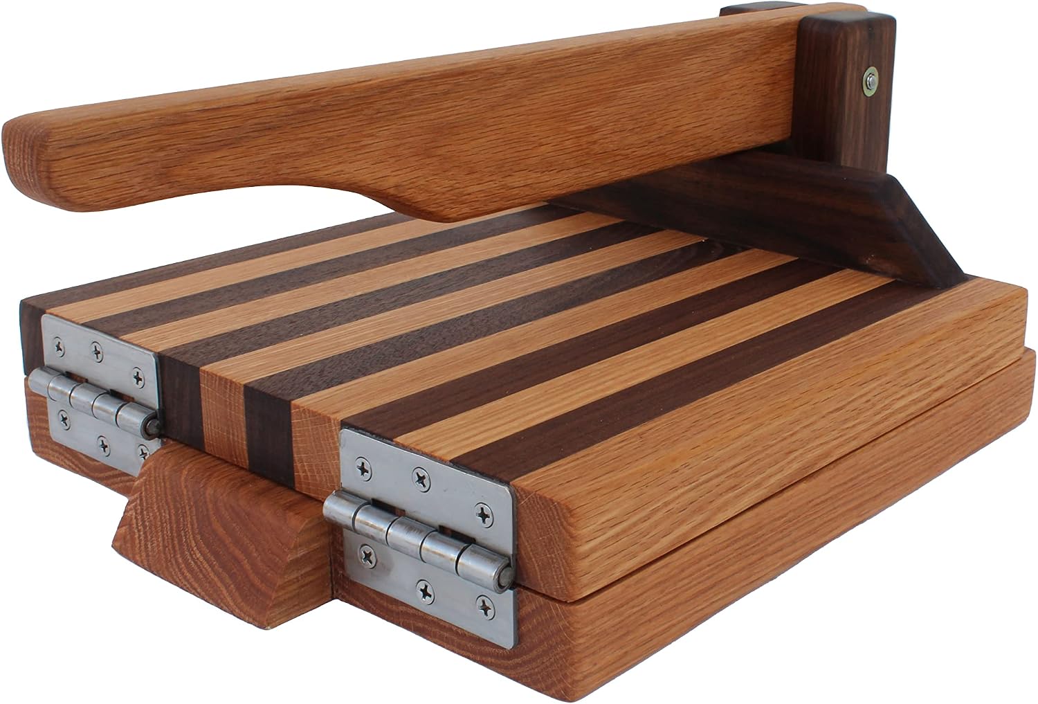 10 Inch Oak & Walnut Tortilla Press – Handmade Hardwood Tortilla Maker by Central Coast Woodworks