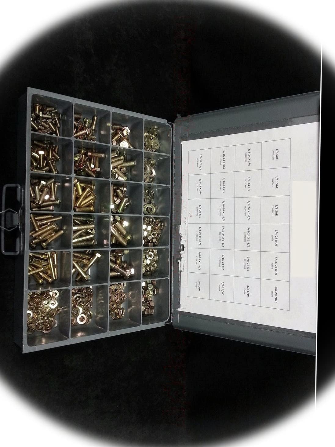 Fine Thread Grade 8 Nuts, Bolts & washers Assortment kit 575 Pieces Ships 4 Free Multi-Purpose Comprehensive Hardware Fastener Assortment Kit Cit00986Riv