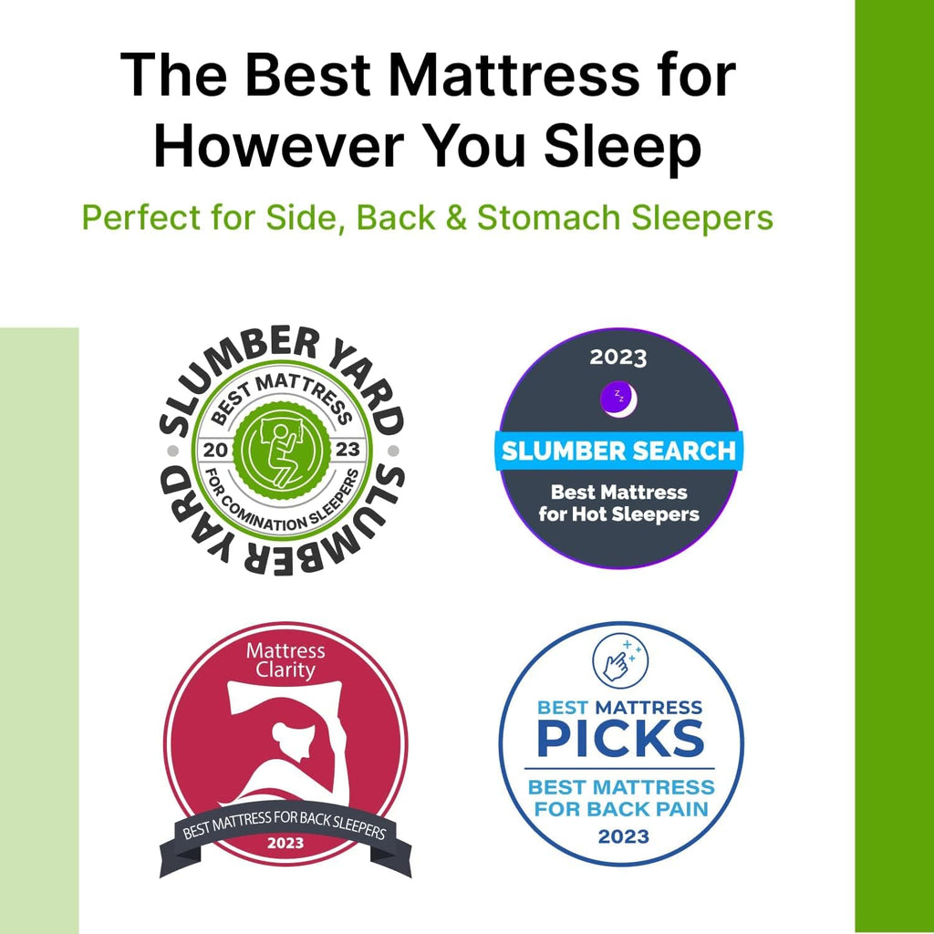 GhostBed Classic 11 Inch Memory Foam & Latex Mattress - Medium-Firm Feel, Made in The USA, Twin XL
