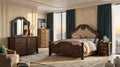 First of a Kind Nicole Traditional 5 Piece King Bedroom Set with Upholstered Tufted Headboard Elegant Classic Design Coordinated Furniture Collection