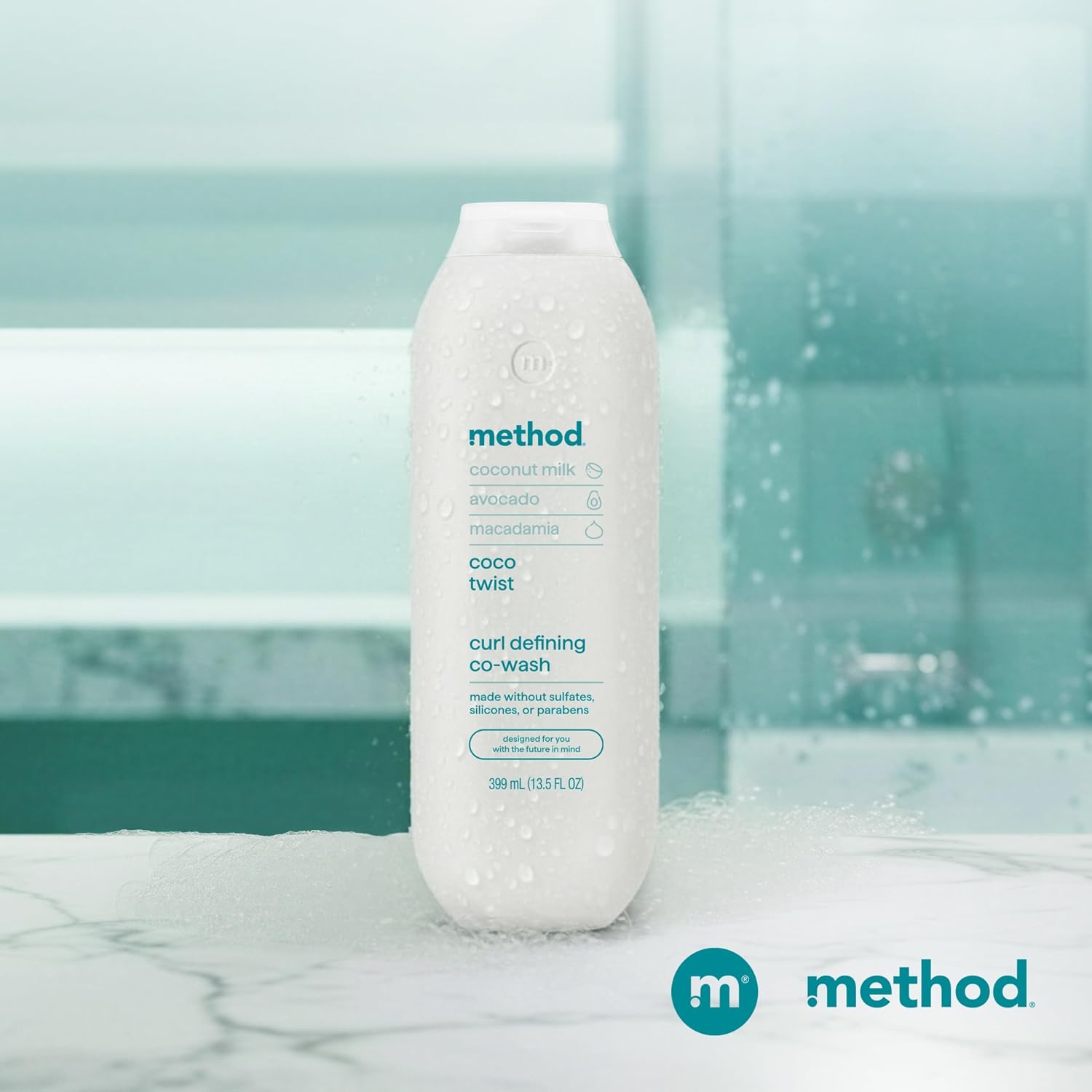 Method Curl Defining Co-Wash, Coco Twist – Moisturizes & Detangles Hair - Sulfate Free, Paraben Free & Safe for Color Treated Hair - 13.5 oz (Pack of 12)