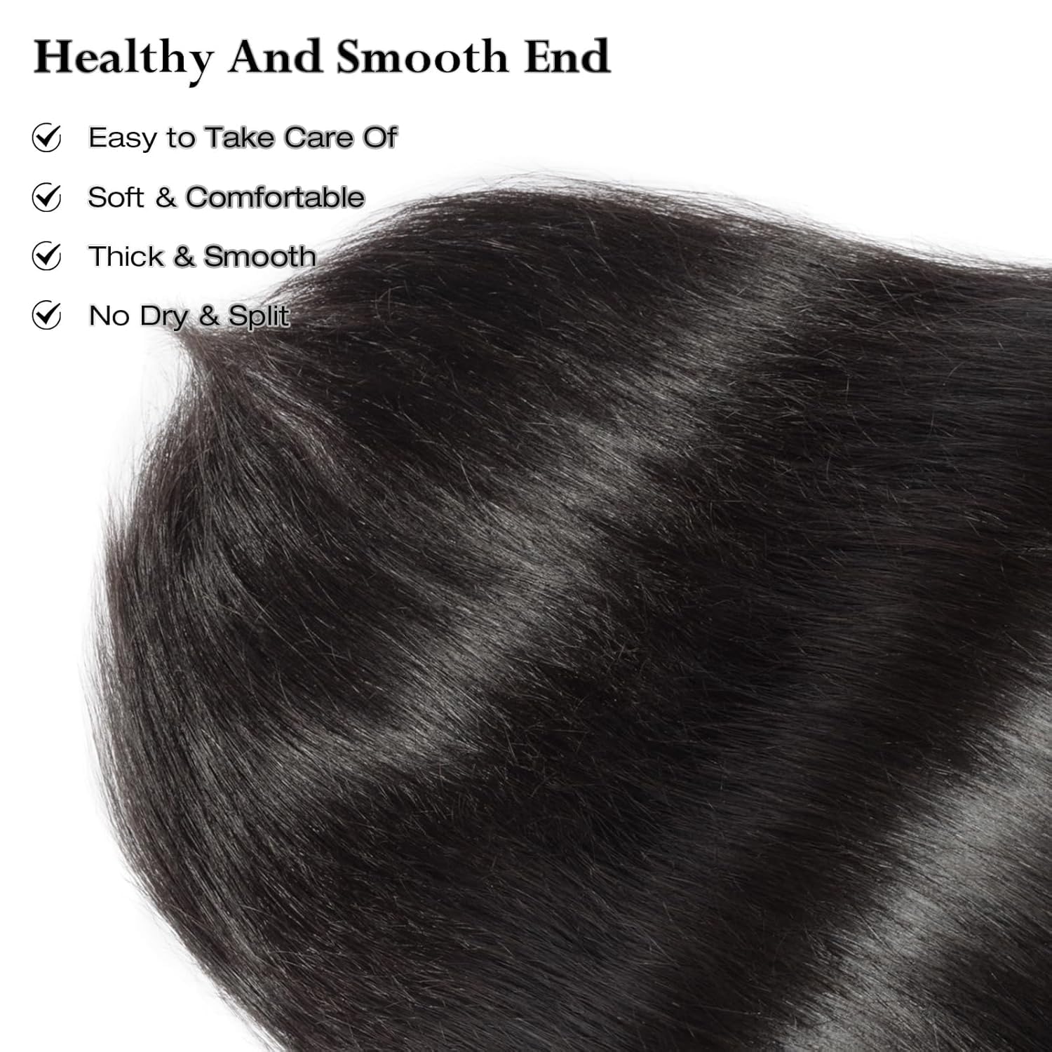 ASHINE Human Hair Bundles Straight, Unprocessed Cambodian Raw Hair Bundles for Women Natural Black 16 18 20 Inch, Keep Soft and Silky After Multiple Washes