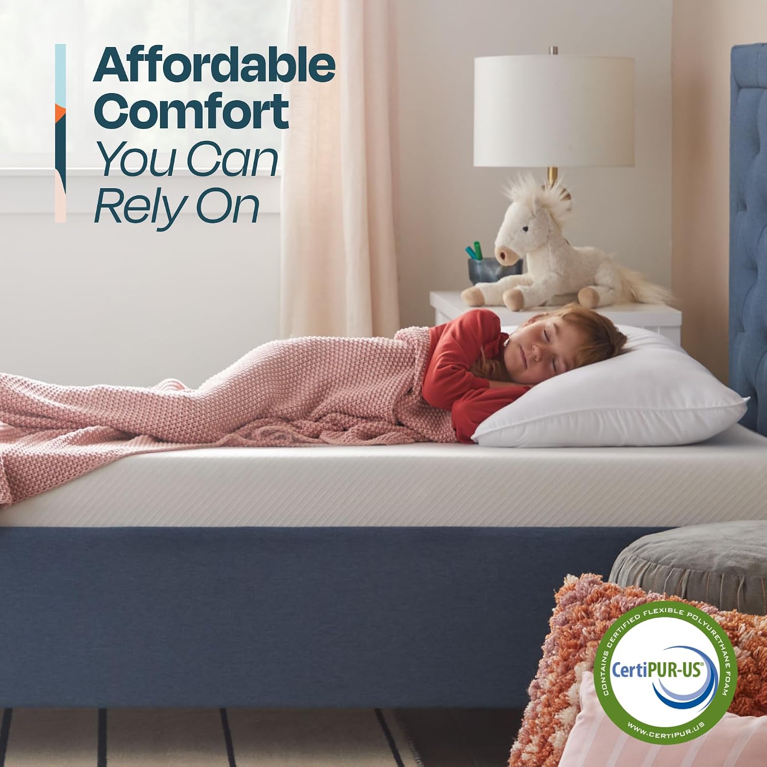 Linenspa 5 Inch Gel Infused Memory Foam Mattress - Full Size - Firm - Low Profile Bed - Mattress in a Box - Youth or Kids Bed - Guest Bedroom - Pressure Relieving and Breathable - CertiPur Certified